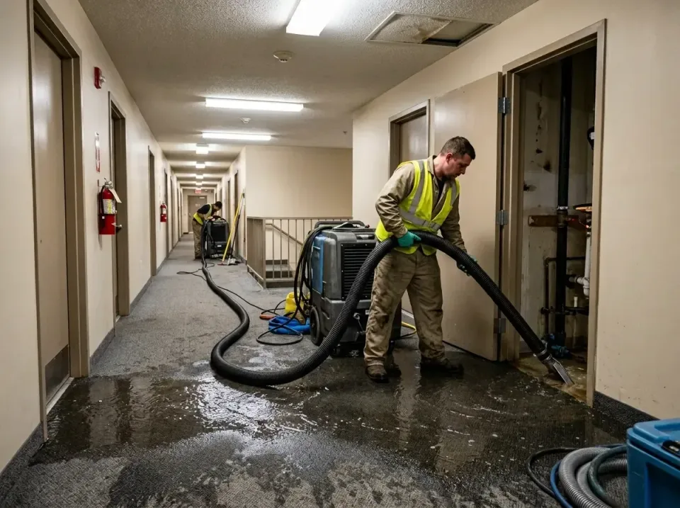 multi-unit-apartment-hallway-f-005 — frequently asked questions, Emergency Burst Pipe Water Extraction & Removal in La Crest…